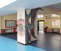 BAL, specialist in full tiling solutions, has helped mosaic artist Tamara Froud transform a primary school dining hall with installations designed by pupils.